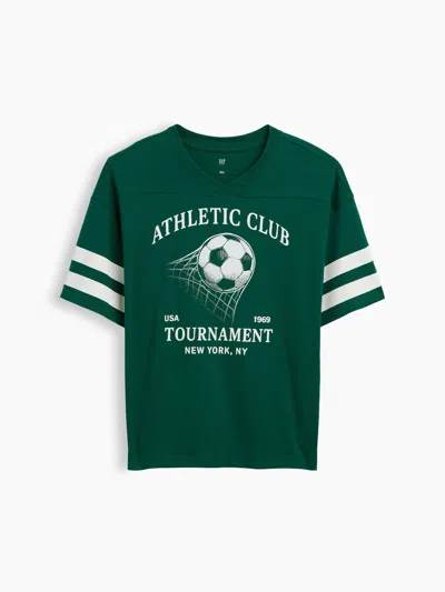 Gap Factory Kids Oversized Soccer T-shirt In Green