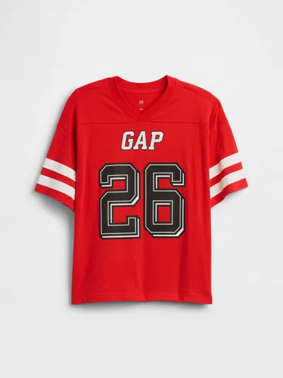 Gap Factory Kids Oversized Soccer T-shirt In Red