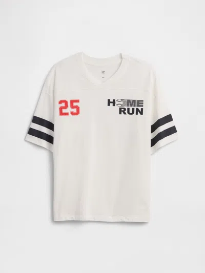 Gap Factory Kids Oversized Soccer T-shirt In White