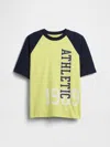 Gap Factory Kids Oversized Sport Graphic T-shirt In Yellow