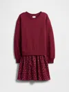 Gap Factory Kids Oversized Sweatshirt Dress In Red