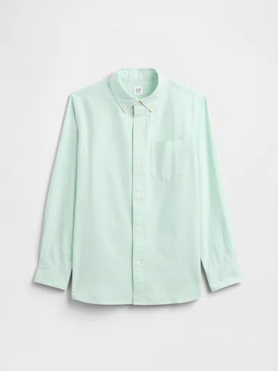 Gap Factory Kids Oxford Shirt In Green