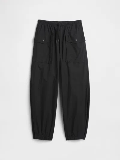 Gap Factory Kids Parachute Cargo Pull-on Pants In Black