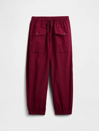 Gap Factory Kids Parachute Cargo Pull-on Pants In Red