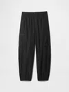 Gap Factory Kids Parachute Zip-cargo Pull-on Pants In Black