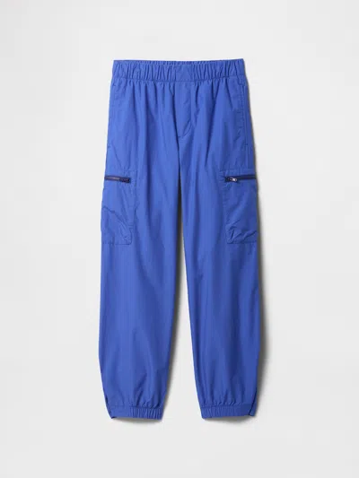 Gap Factory Kids Parachute Zip-cargo Pull-on Pants In Blue