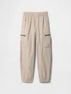 Gap Factory Kids Parachute Zip-cargo Pull-on Pants In Neutral