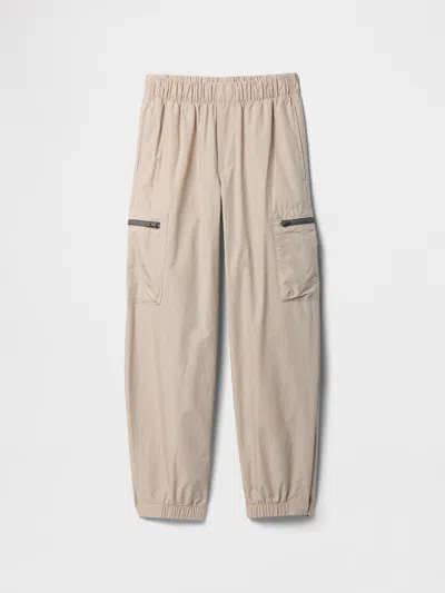 Gap Factory Kids Parachute Zip-cargo Pull-on Pants In Neutral