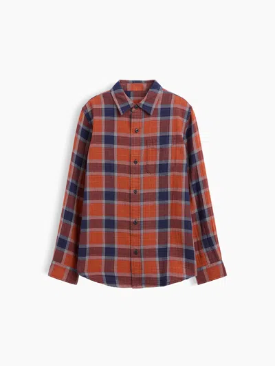 Gap Factory Kids Plaid Shirt In Brown Copper Spice