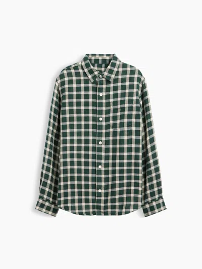 Gap Factory Kids Plaid Shirt In Essex Green