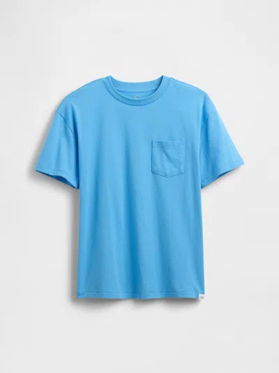 Gap Factory Kids Pocket T-shirt In Blue