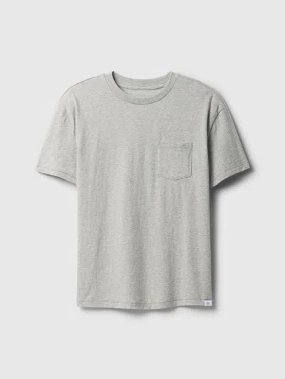 Gap Factory Kids Pocket T-shirt In Gray