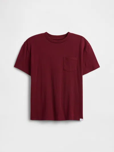 Gap Factory Kids Pocket T-shirt In Red