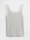 Gap Factory Kids Pointelle Sweater Tank Top In Gray