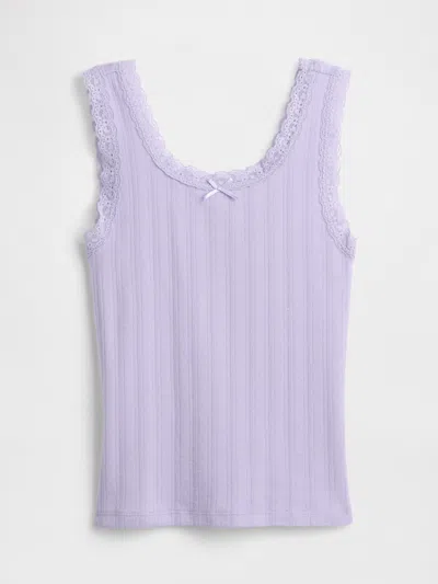 Gap Factory Kids Pointelle Sweater Tank Top In Purple