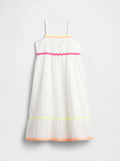 Gap Factory Kids Poplin Midi Dress In White