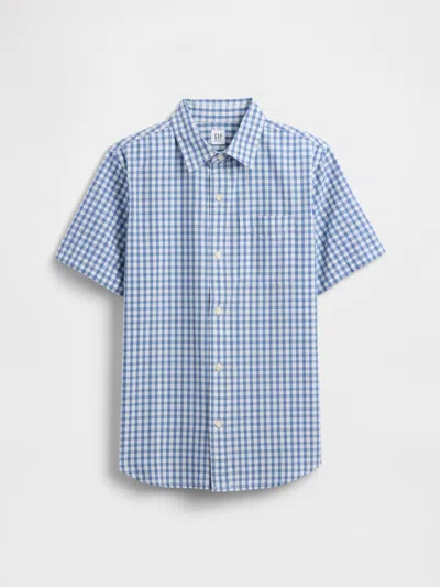 Gap Factory Kids Poplin Shirt In Blue