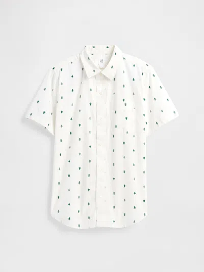 Gap Factory Kids Poplin Shirt In White