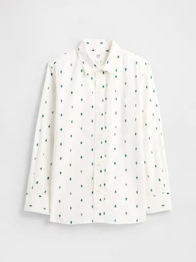 Gap Factory Kids Poplin Shirt In White
