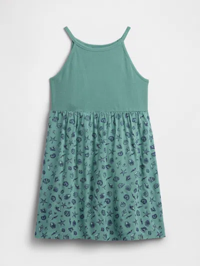 Gap Factory Kids Print Dress In Green