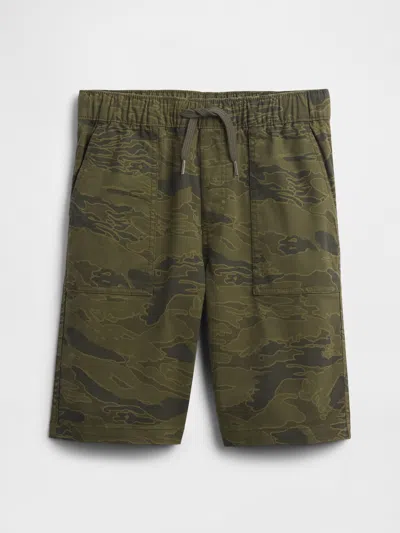 Gap Factory Kids Pull-on Baggy Twill Shorts In Green
