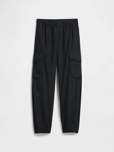 Gap Factory Kids Pull-on Cargo Parachute Pants In Black
