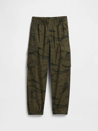 Gap Factory Kids Pull-on Cargo Parachute Pants In Green