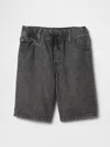 Gap Factory Kids Pull-on Loose Denim Shorts In Black
