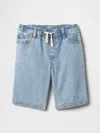 Gap Factory Kids Pull-on Loose Denim Shorts In Blue