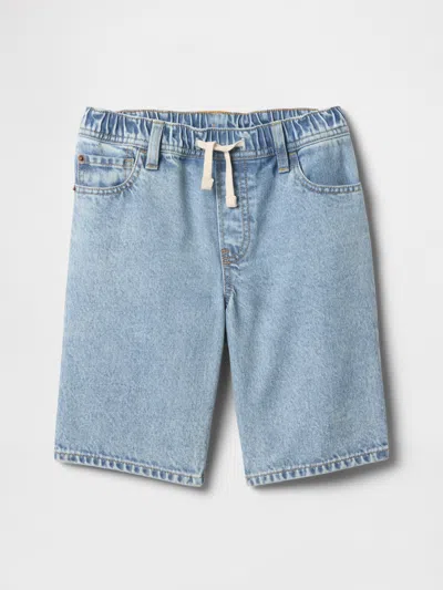 Gap Factory Kids Pull-on Loose Denim Shorts In Blue