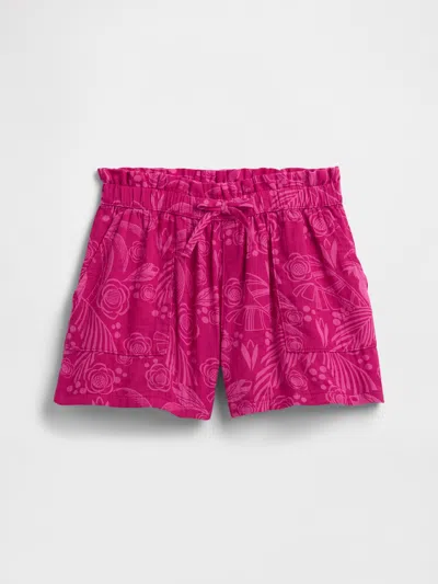 Gap Factory Kids Pull-on Loose Gauze Shorts In Red