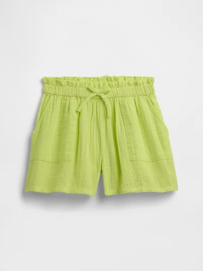 Gap Factory Kids Pull-on Loose Gauze Shorts In Yellow