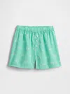 Gap Factory Kids Pull-on Poplin Pj Shorts In Blue