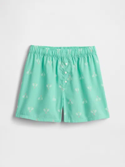 Gap Factory Kids Pull-on Poplin Pj Shorts In Blue