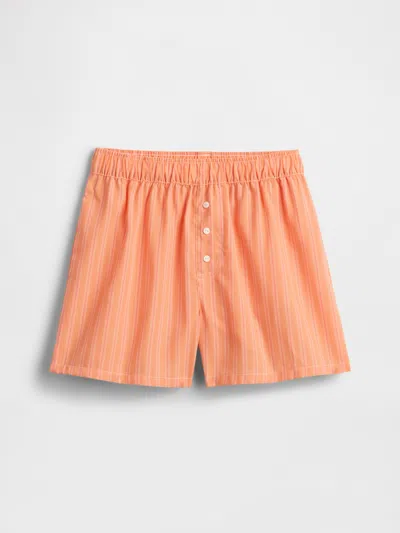 Gap Factory Kids Pull-on Poplin Pj Shorts In Orange