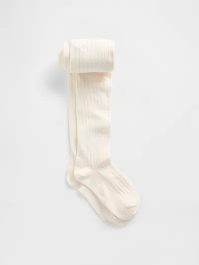 Gap Factory Kids Pull-on Ribbed Tights In White