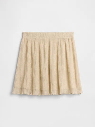 Gap Factory Kids Pull-on Shine Skirt In Gold