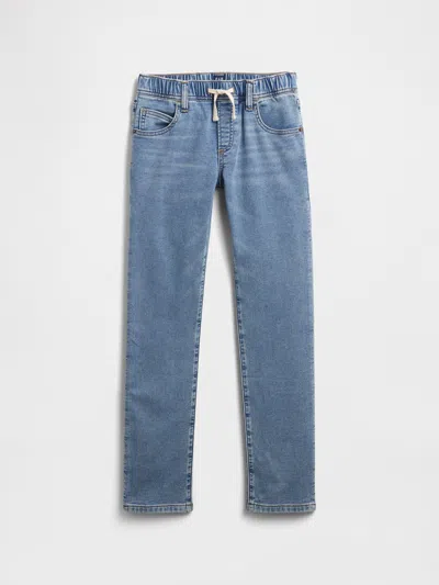 Gap Factory Kids Pull-on Slim Sweatpant Jeans In Blue