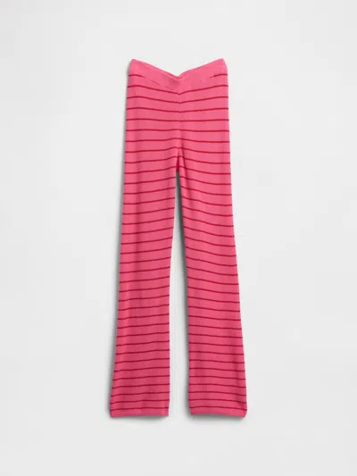Gap Factory Kids Pull-on Stripe Sweater Leggings In Pink