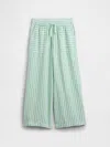 Gap Factory Kids Pull-on Wide-leg Pants In Green