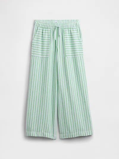 Gap Factory Kids Pull-on Wide-leg Pants In Green