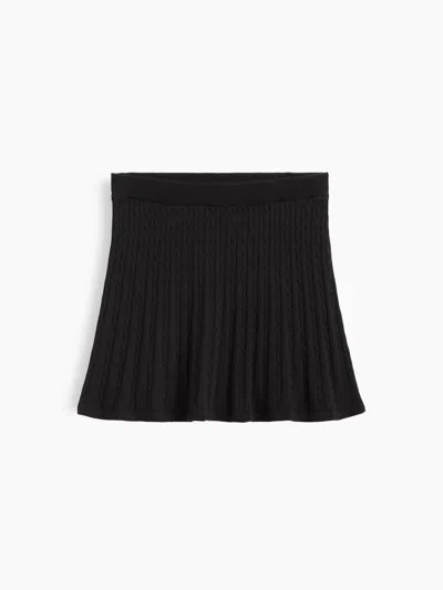 Gap Factory Kids Pull-on Cable-knit Sweater Skirt In Black