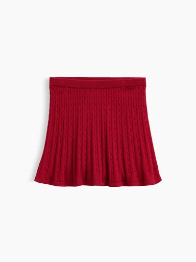 Gap Factory Kids Pull-on Cable-knit Sweater Skirt In Red