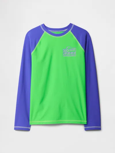 Gap Factory Kids Rash Guard In Green
