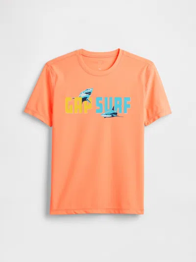 Gap Factory Kids Rash Guard In Orange