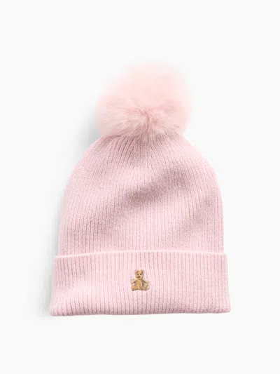 Gap Factory Kids Recycled Brannan Bear Poof Beanie In Pink