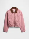 Gap Factory Kids Relaxed Canvas Barn Jacket In Pink