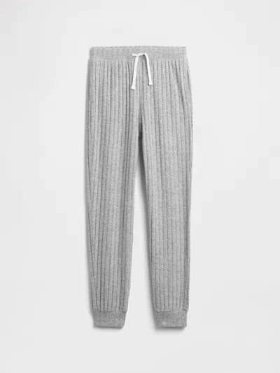Gap Factory Kids Relaxed Cozy-rib Joggers In Gray