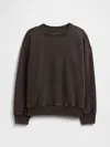 Gap Factory Kids Relaxed Crewneck Sweatshirt In Brown