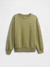 Gap Factory Kids Relaxed Crewneck Sweatshirt In Green